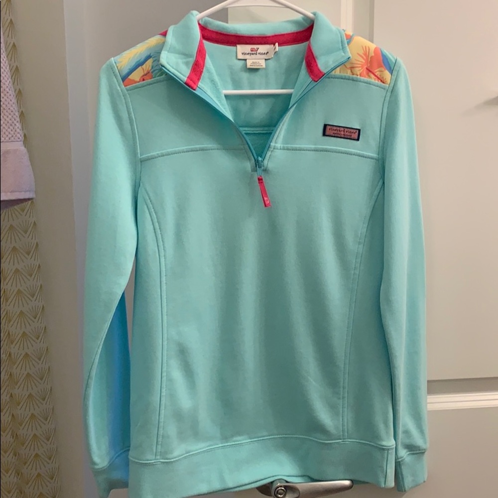 Vineyard Vines Floral Quarter Zip